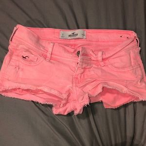 Hollister pink jean shorts